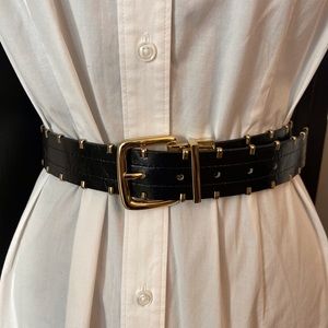 Black & Gold Reversible Belt